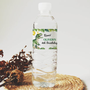 Pour Bouteilles D'eau Dinosaures Anniversaire Étiquette de bouteille d'e