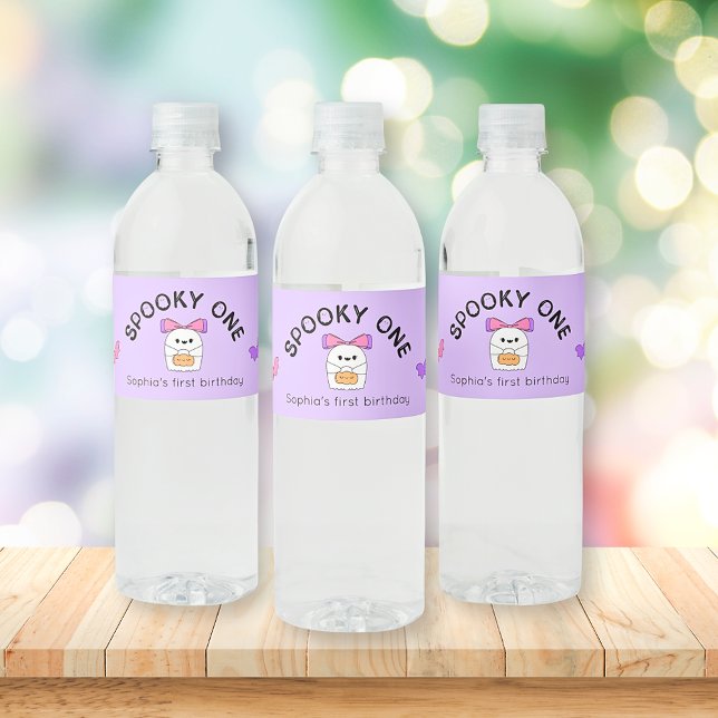 Pour Bouteilles D'eau Éffrayant Un Halloween Anniversaire Étiquette bout (Créateur téléchargé)