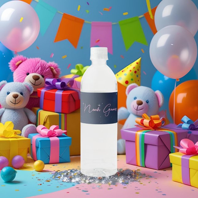 Pour Bouteilles D'eau Étiquette Alimentaire Bébé Garçon Twinkle Star (Créateur téléchargé)
