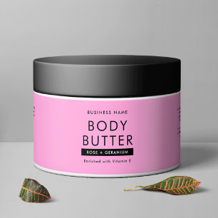 Pour Bouteilles D'eau Étiquette de jarre cosmétique moderne de Beurre de