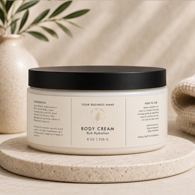Pour Bouteilles D'eau Étiquette de pochette de pot de cosmétique Logo (Créateur téléchargé)