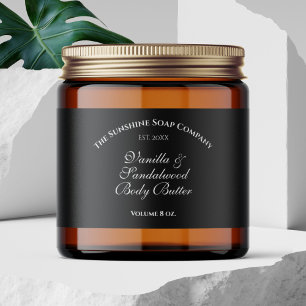Pour Bouteilles D'eau Étiquette de pot de beurre corporel Black Body But