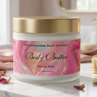 Étiquette de pot de cosmétique Beurre Corporel Mar