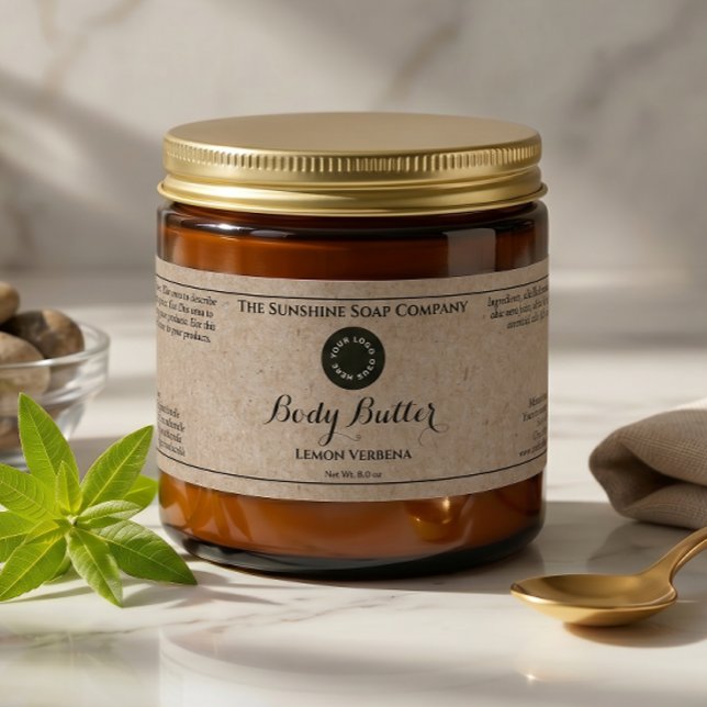 Pour Bouteilles D'eau Étiquette de pot de cosmétiques en papier kraft av (Créateur téléchargé)