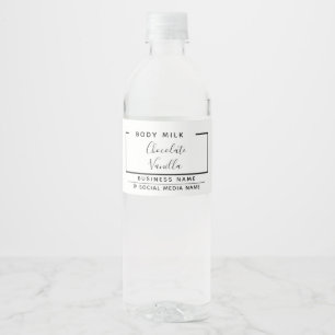 Pour Bouteilles D'eau Étiquette de produit blanc minimaliste