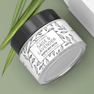 Pour Bouteilles D'eau Étiquette minime de broyeur floral moderne et cosm