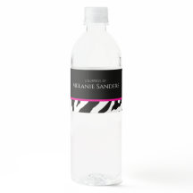 Étiquette moderne branché de bouteille Zebra avec 