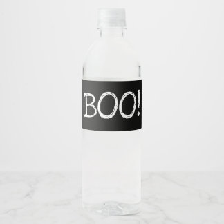 Pour Bouteilles D'eau Étiquette simple à biberon noir