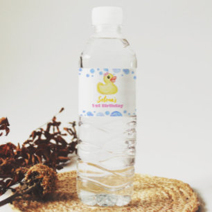Pour Bouteilles D'eau Fille canard en caoutchouc Étiquette de bouteille