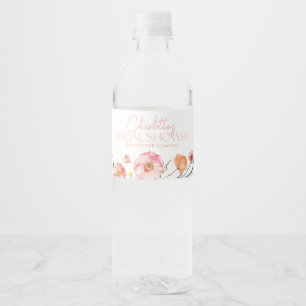 Pour Bouteilles D'eau Fleur sauvage Floral Fête des mariées Étiquette bo