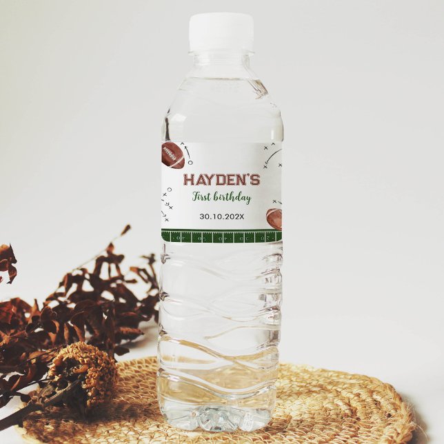 Pour Bouteilles D'eau Football 1er Anniversaire fête Étiquette bouteille (Créateur téléchargé)