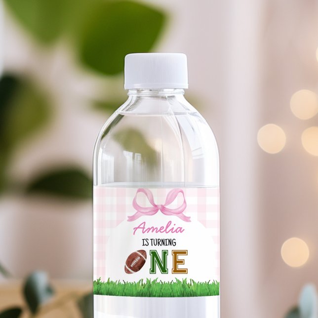 Pour Bouteilles D'eau Football Fille Anniversaire Fête Étiquette de bout (Créateur téléchargé)