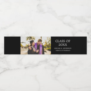 Pour Bouteilles D'eau Graduation Photo Custom Water Bottle Étiquette