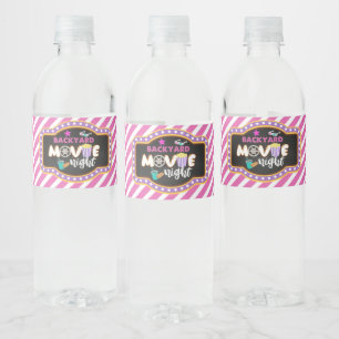 Pour Bouteilles D'eau Jardin Movie Night Water Bottle Étiquette - Fille