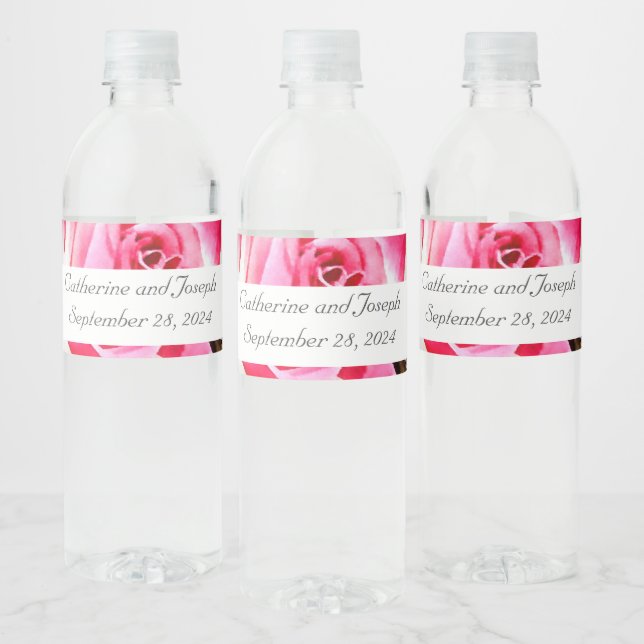 Pour Bouteilles D'eau L'amour est dans Bloom Food and Beverage Étiquette (Bouteilles)
