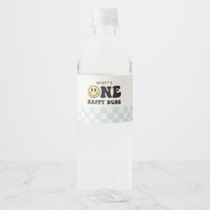 Pour Bouteilles D'eau Un joyeux Mec sourire visage premier Étiquette d'a
