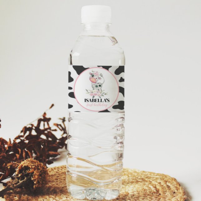 Pour Bouteilles D'eau Vache Anniversaire Fête Étiquette de bouteille d'e (Créateur téléchargé)