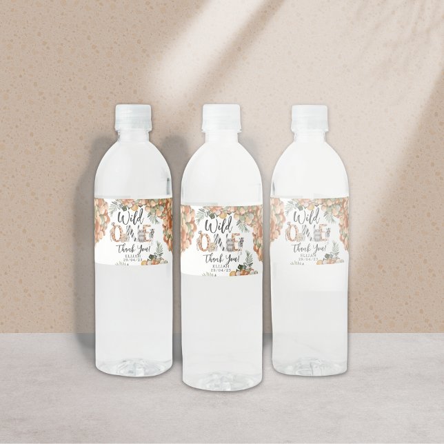 Pour Bouteilles D'eau Wild Un 1er anniversaire étiquette de bouteille (Créateur téléchargé)