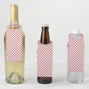 Pour Bouteilles Étiquettes de cintre de bouteille Cœurs Rouges Mig