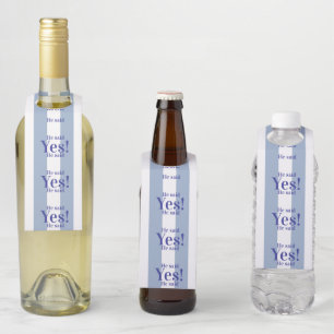 Pour Bouteilles Étiquettes de suspension de bouteille bleu et blan