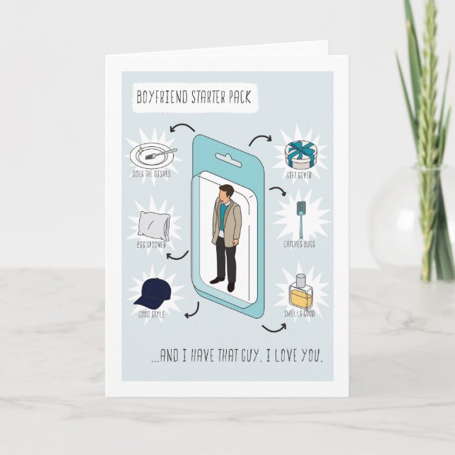 Pour Boyfriend Funny Starpack carte d'anniversaire (Devant)