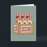 Pour Brother Beer Six Pack Carte Anniversaire<br><div class="desc">Bières masculines modernes six pack carte d'anniversaire frère. Design exclusif à la marque Green Elephant Cards.</div>
