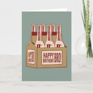 Pour Brother Beer Six Pack Carte Anniversaire
