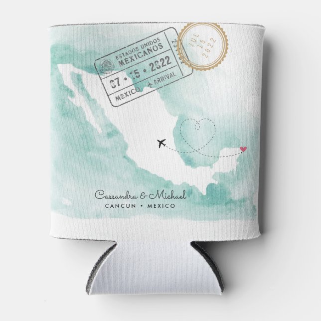Pour Canette Carte du Mexique | Cancun | Rafraîchisseur (Devant)
