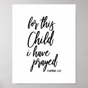 Pour cet enfant j'ai prié Impression chrétienne