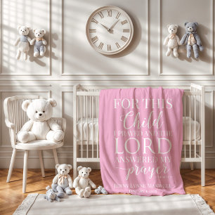 Pour cet enfant, j'ai prié une couverture bébé per