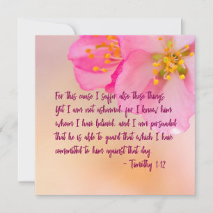 Pour Cette Cause, Je Souffre De Floral Chrétien