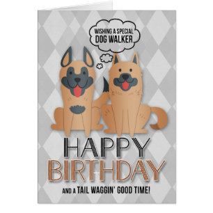 pour Chien Walker's Birthday Cute Cartoon Dogs