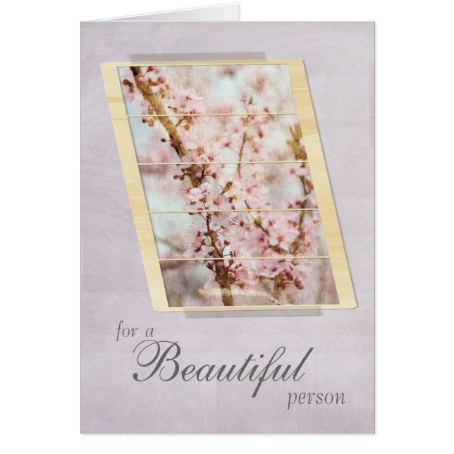 Pour de belles fleurs de cerisier de personne (Devant)