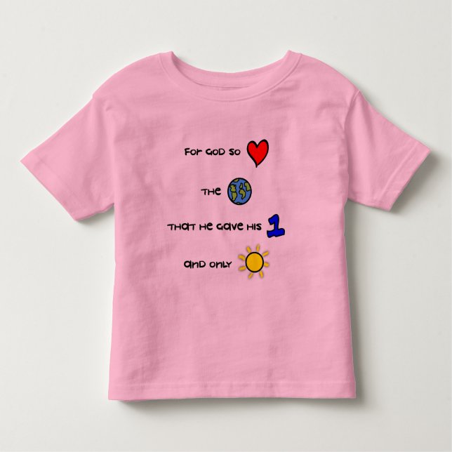 Pour Dieu ainsi aimé le T-shirt d'enfant en bas (Devant)