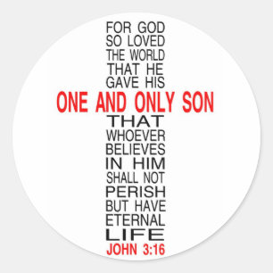 Pour Dieu si aimé le monde autocollant