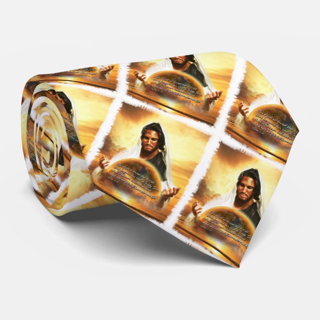 Pour Dieu si aimé le monde..Jean 3:16 Cravate (Roulé)