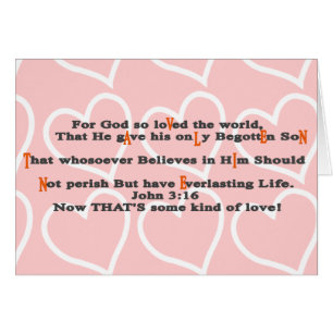 Pour Dieu si loVed le monde, - Customisé