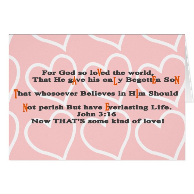 Pour Dieu si loVed le monde, - Customisé (Devant horizontal)