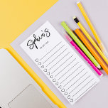 Pour faire la liste Coeurs Brush Script Blanc<br><div class="desc">Simple To Do List comporte un nom dans le script de brosse.</div>