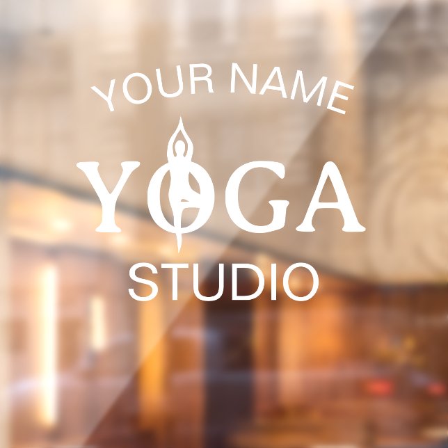 Pour Fenêtre Autocollant de logo d'entreprise de studio de yoga (Feuille 2)