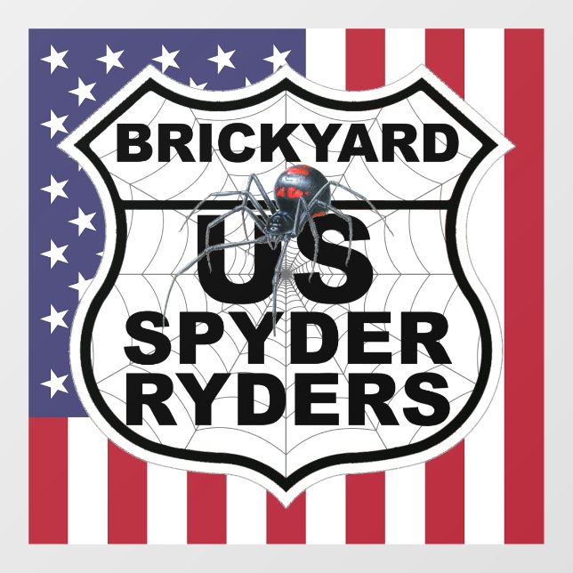 Pour Fenêtre Chapitre Brickyard - Drapeau et logo autocollant (Feuille)