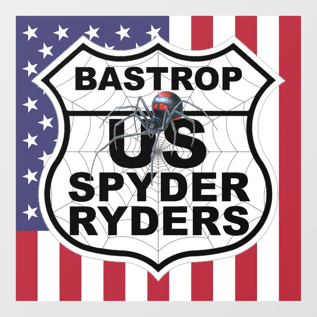 Pour Fenêtre Chapitre de Bastrop - Autocollant Drapeau & Logo (Feuille)