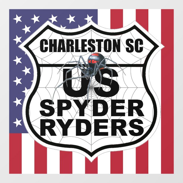 Pour Fenêtre Chapitre de Charleston SC - Autocollant Drapeau &  (Feuille)