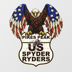 Pour Fenêtre Chapitre de Pikes Peak - Autocollant Logo Aigle