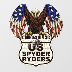 Pour Fenêtre Charleston SC Chapitre - Autocollant Logo Aigle