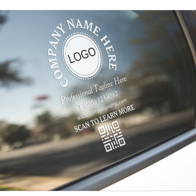 Pour Fenêtre Code QR du logo d'entreprise Autocollant de fenêtr (Créateur téléchargé)