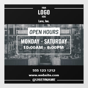 Pour Fenêtre Logo personnalisable & titre de poste, Autocollant