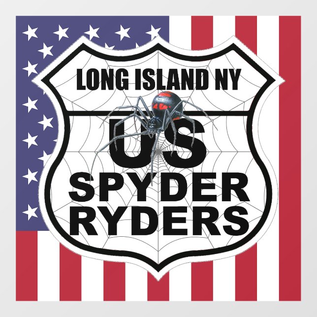 Pour Fenêtre Long Island NY Chapitre - Autocollant Drapeau & Lo (Feuille)