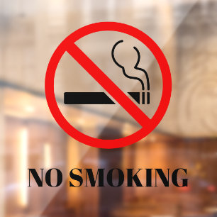 Pour Fenêtre NOUVEAU ! Autocollant anti-tabac - Carré 12x12 - S