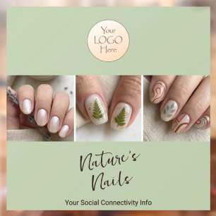 Pour Fenêtre Sage Nail Salon Artistry 3 Photo Autocollant de fe